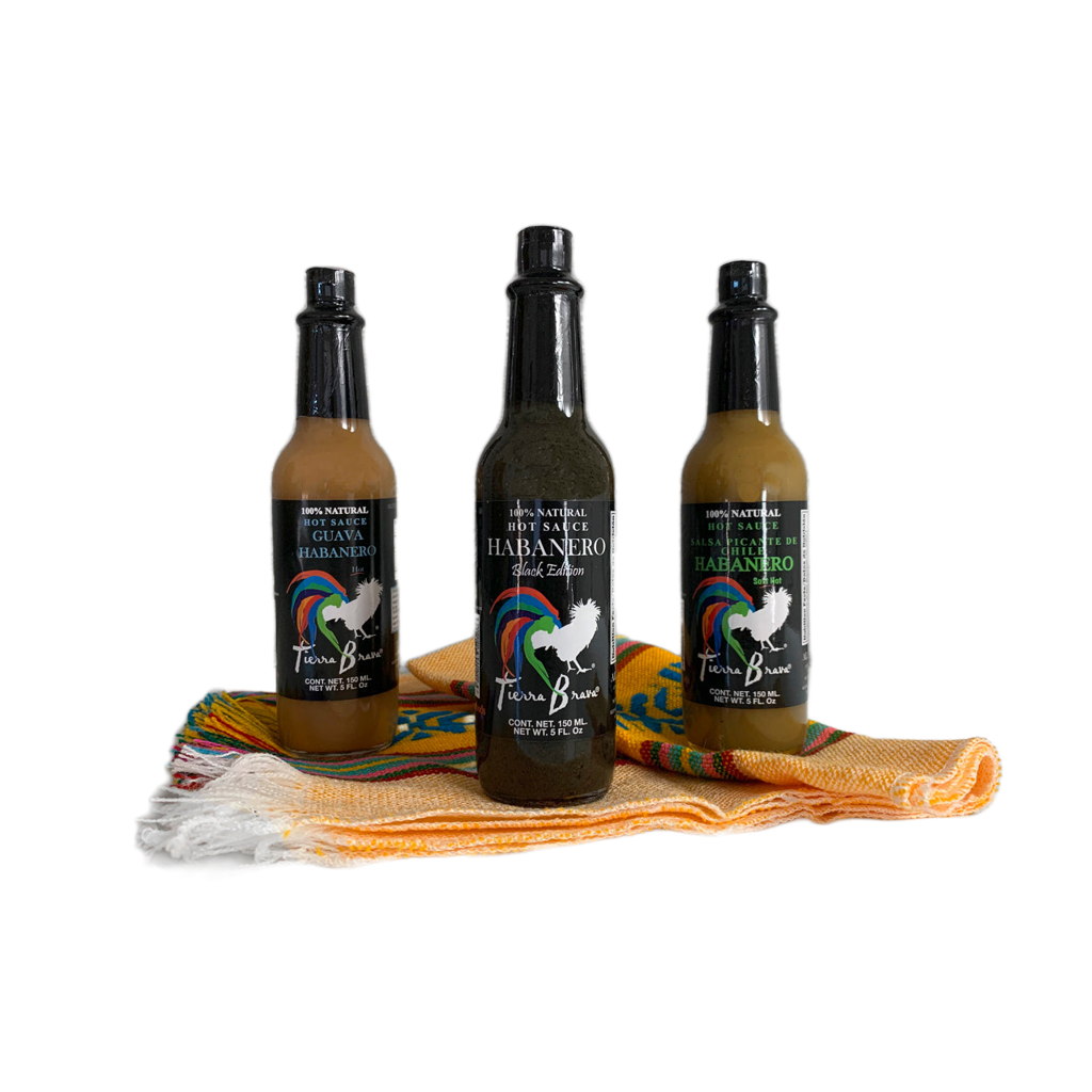 Habanero Hot Sauce Trio & Napkins Set - Sumiye Co