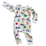 Organic Baby Romper Onesie - New York City All Over Print by Estella - Sumiye Co