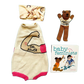 Organic Baby Gift Set-Girl Power Knit Onesie, Elect Women Bear, Knotted Headband & Baby Feminist Book - Sumiye Co