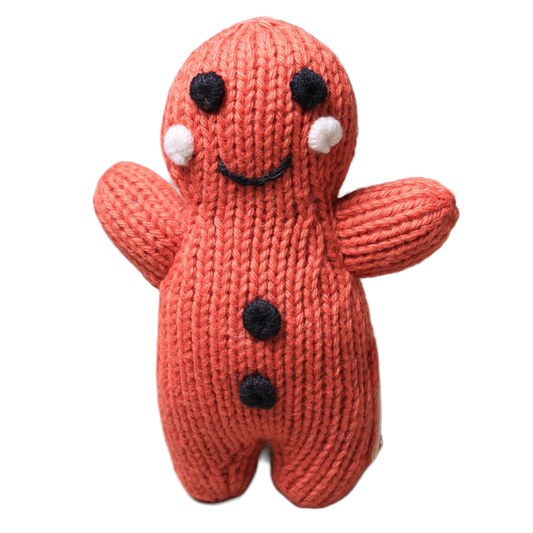 Organic Baby Toys - Newborn Rattles | Gingerbread Man by Estella - Sumiye Co