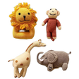 Organic Baby Gift Set | Lion, Elephant, Giraffe & Monkey Rattles by Estella - Sumiye Co