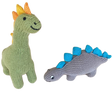 Dinosaur Baby Gift Set - Organic Newborn Toy Rattles | Stegosaurus & Brachiosaurus - Sumiye Co