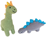 Dinosaur Baby Gift Set - Organic Newborn Toy Rattles | Stegosaurus & Brachiosaurus - Sumiye Co