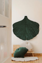 Ginkgo Leaf Pillow Velvet “Green” | Kids Room & Nursery Decor - Sumiye Co