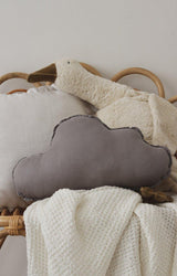 Cloud Pillow Linen “Grey” Cloud Pillow | Kids Room & Nursery Decor - Sumiye Co