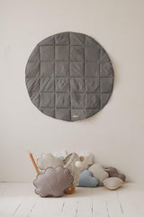 “Grey Linen” Round Mat by Moi Mili - Sumiye Co