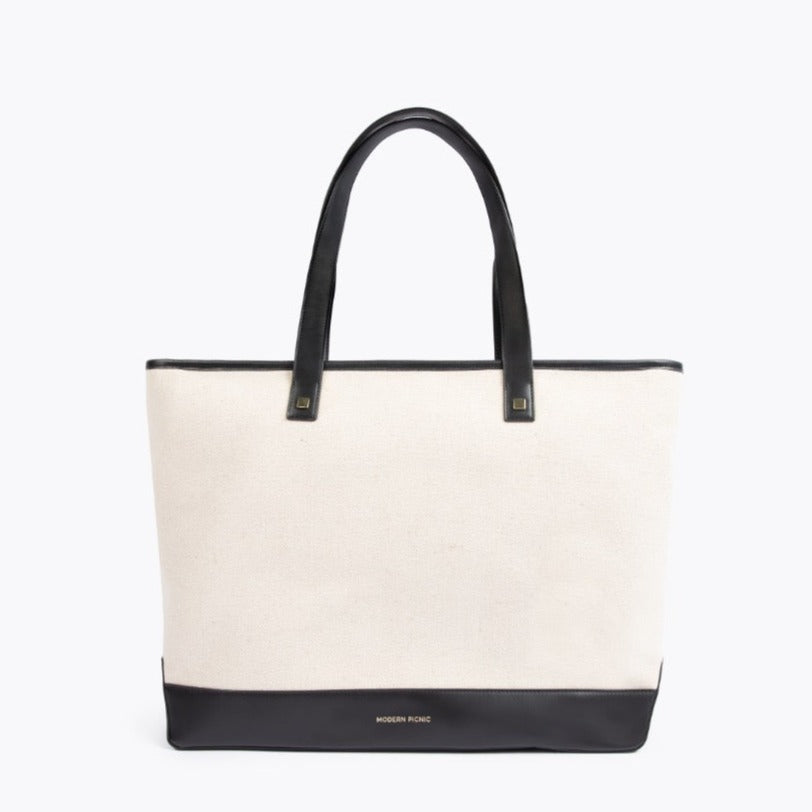 The Tote - Black Canvas | Designer Lunch Bags & Totes