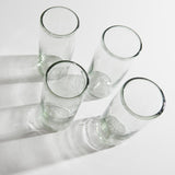 Handblown Clear Glasses - Set of 4 | Short 13oz or Highball 16oz - Sumiye Co