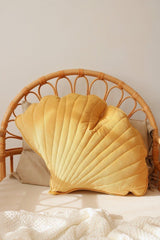 Ginkgo Leaf Pillow Velvet “Honey” | Kids Room & Nursery Decor - Sumiye Co