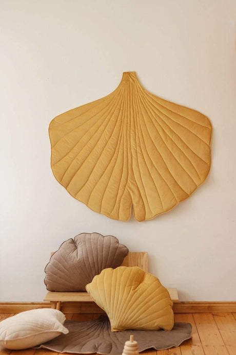 Velvet  “Honey” Ginkgo Leaf Mat by Moi Mili - Sumiye Co