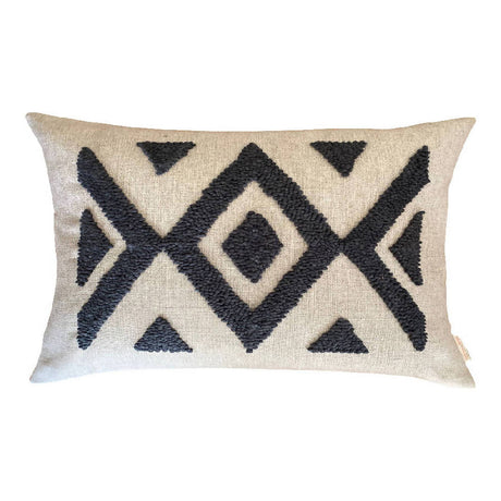 Punch Needle Ndebele Throw Pillow Cover - Pattern 2 - Sumiye Co