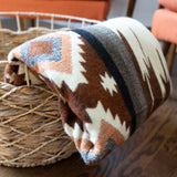 Alpaca Wool Reversible Throw Blanket - Mojave 45" x 39" - Sumiye Co