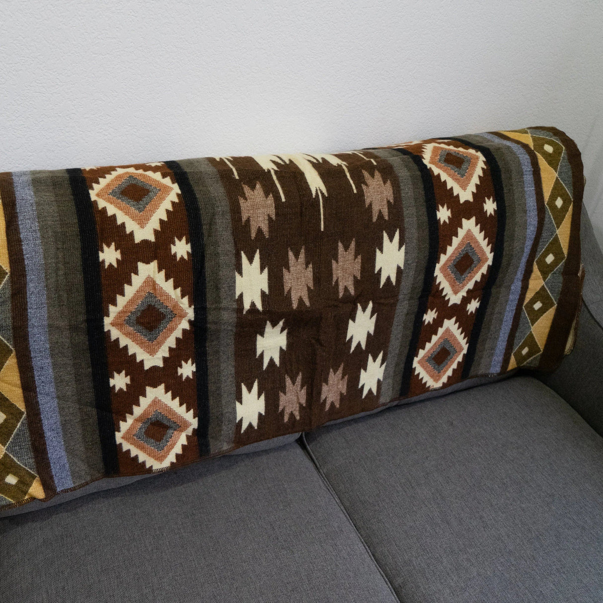 Alpaca Wool Reversible Throw Blanket - Mojave 45" x 39" - Sumiye Co