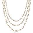 4mm Triple Elongated Link Chain Necklace - Sumiye Co