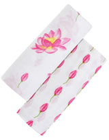 ORGANIC SWADDLE SET - ENCHANTED GARDEN (Magical Lotus + Flower Bud)-0