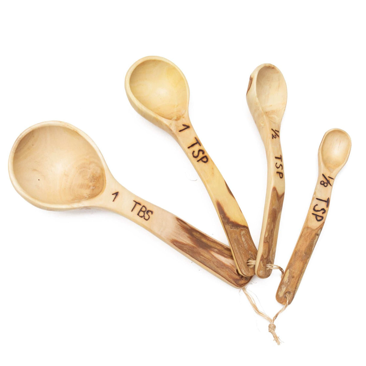 Hand Carved Wood Measuring Spoon Set - Sumiye Co