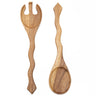 Hand Carved Wood Salad Serving Set - Sumiye Co