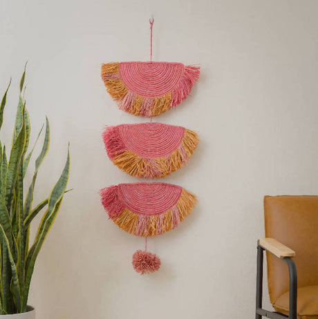 Floc Raffia Parade Wall Hanging | Kenya - Sumiye Co