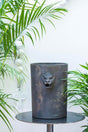 Jaguar Head Clay Planter - Smoked Black - Sumiye Co