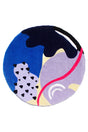 Retro-Futuristic Round Hand Tufted Wool Rug by JUBI - Sumiye Co