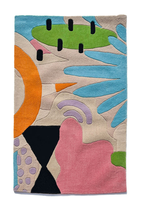 Tropical Paradise Hand Tufted Wool Rug by JUBI - Sumiye Co