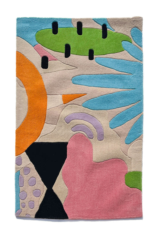 Tropical Paradise Hand Tufted Wool Rug by JUBI - Sumiye Co