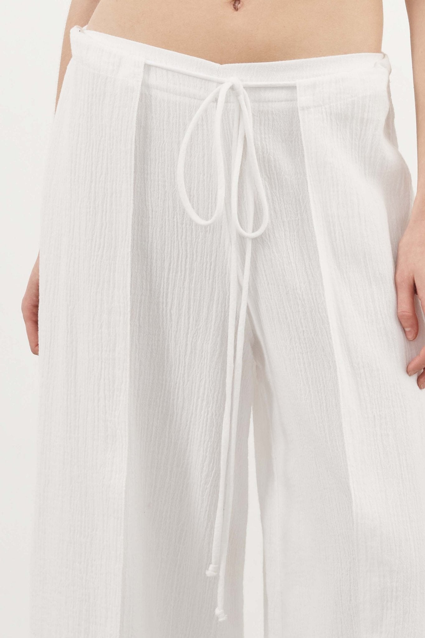 June Pants - White by The Handloom