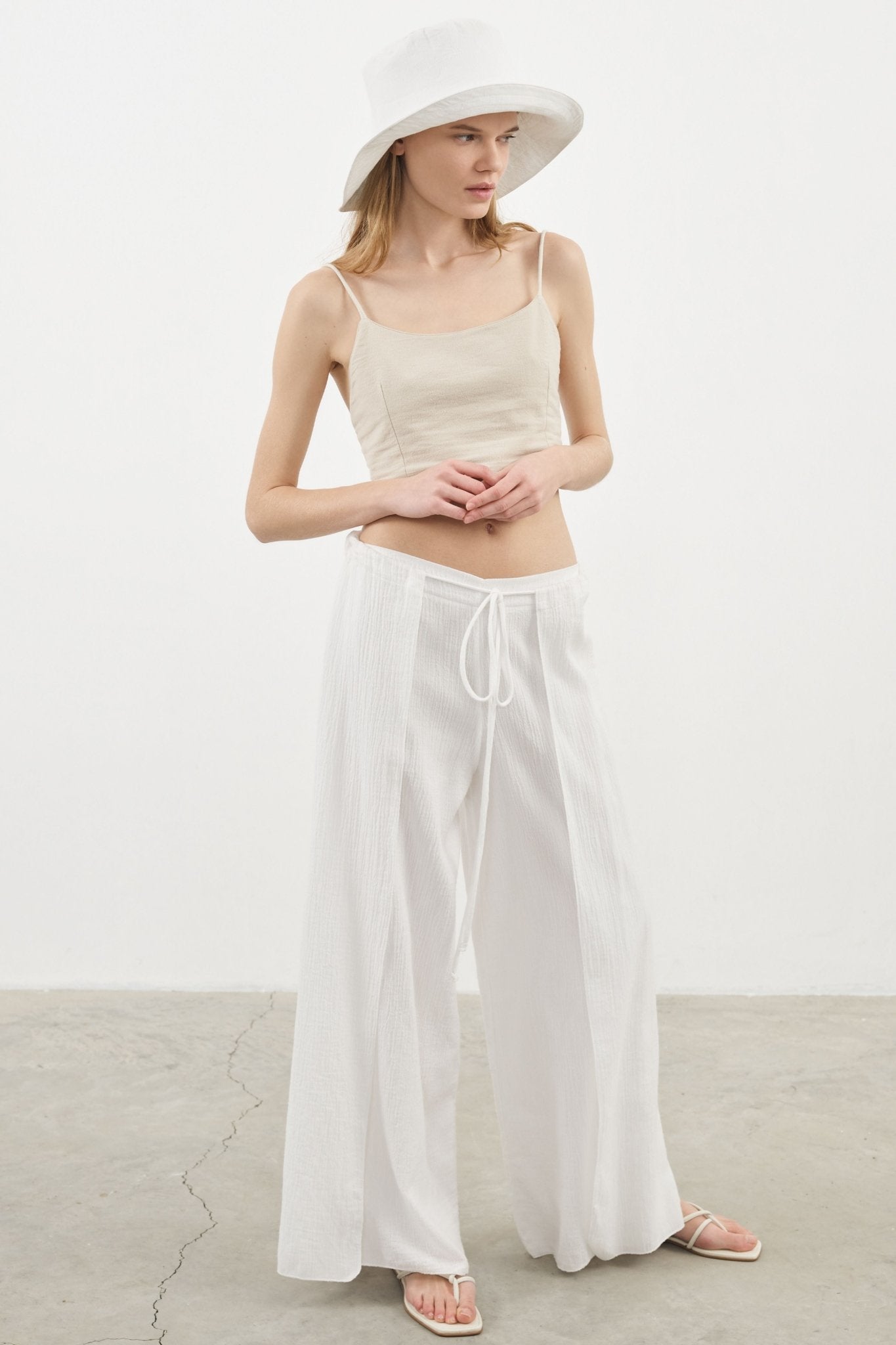 June Pants - White by The Handloom