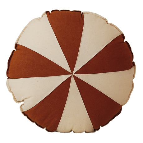 Round Patchwork Pillow “Caramel Circus” | Kids Room & Nursery Decor - Sumiye Co