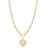 Large Multi Link Chain & Heart Pendant Necklace - Sumiye Co