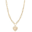 Large Multi Link Chain & Heart Pendant Necklace - Sumiye Co