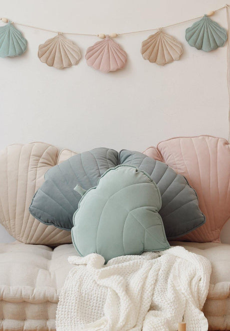 Shells Garland Velvet “Late Summer” | Nursery & Kids Room Decor - Sumiye Co