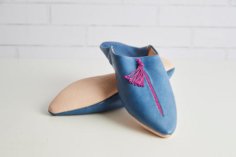 Moroccan Leather Slippers - Sumiye Co