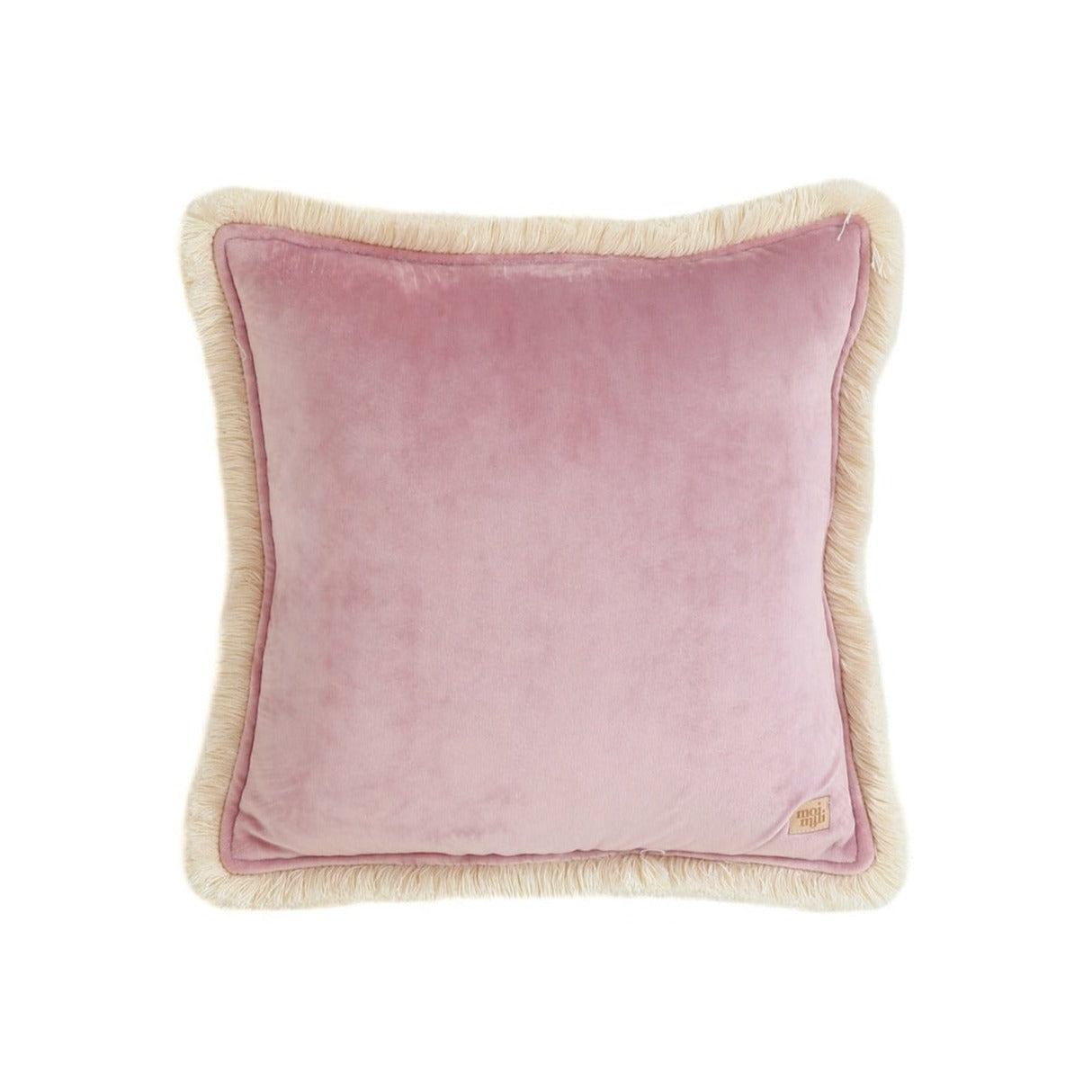 Soft Velvet "Light Pink" Pillow with Fringe by Moi Mili - Sumiye Co