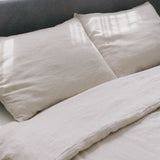 Linen Duvet Cover Set - Natural Chambray