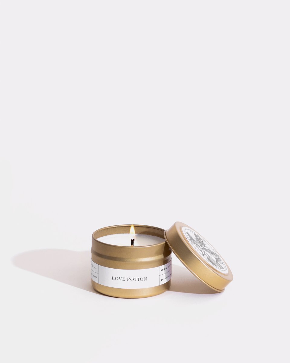 Love Potion Gold Travel Candle by Brooklyn Candle Studio - Sumiye Co