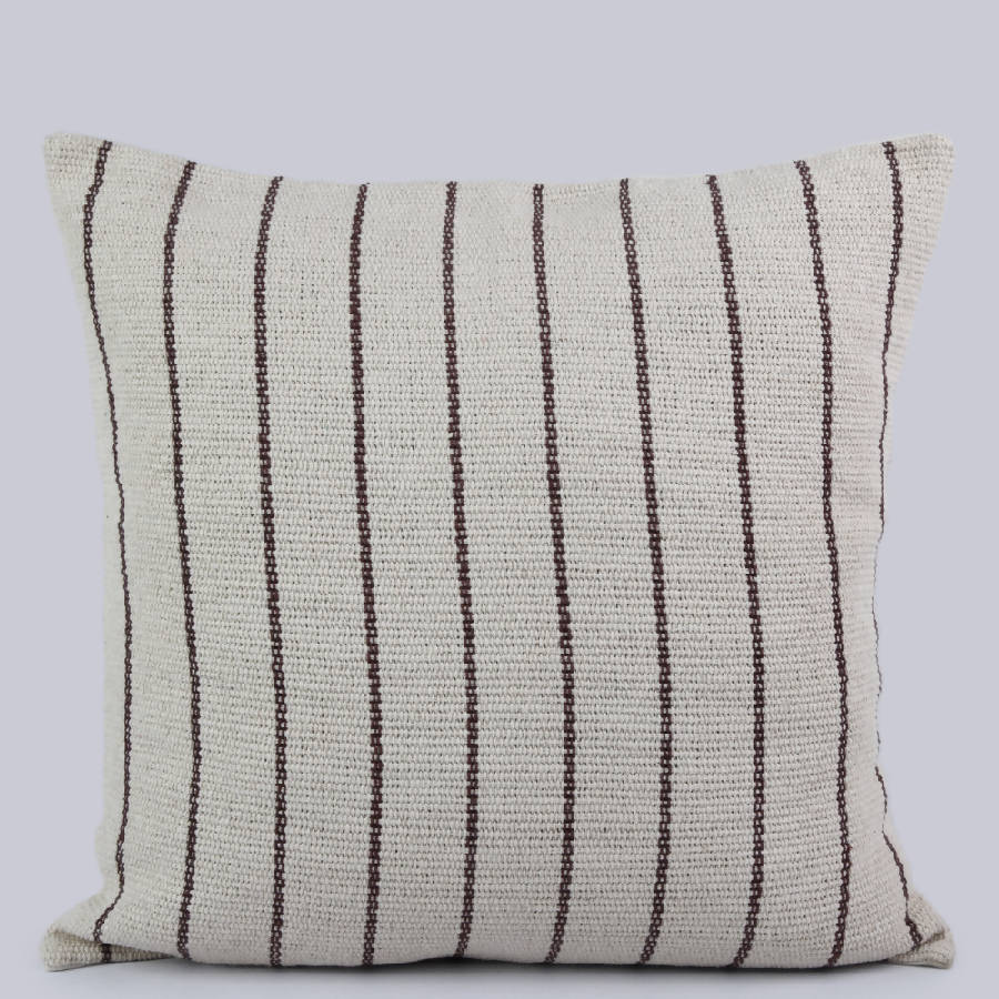 20" x 20" Heavy Striped Throw Pillow Cover | Nepal - Sumiye Co