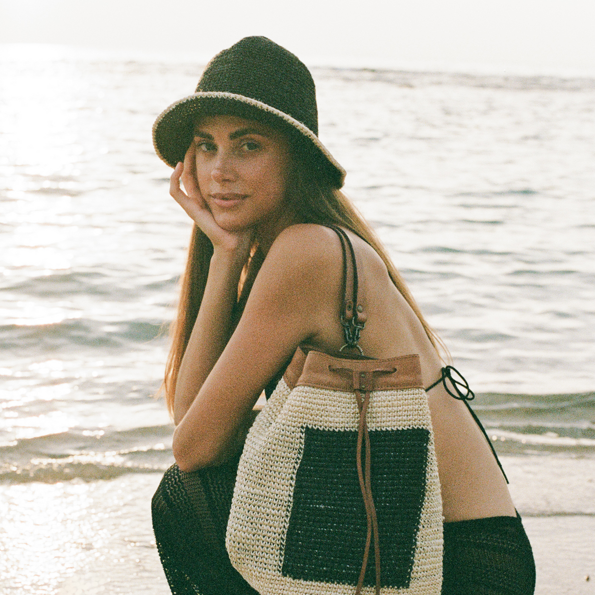 Black + White Bucket Hat