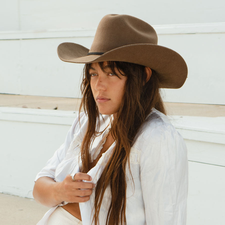 Karina Wool Cowboy Hat - Oak by Made by Minga - Sumiye Co