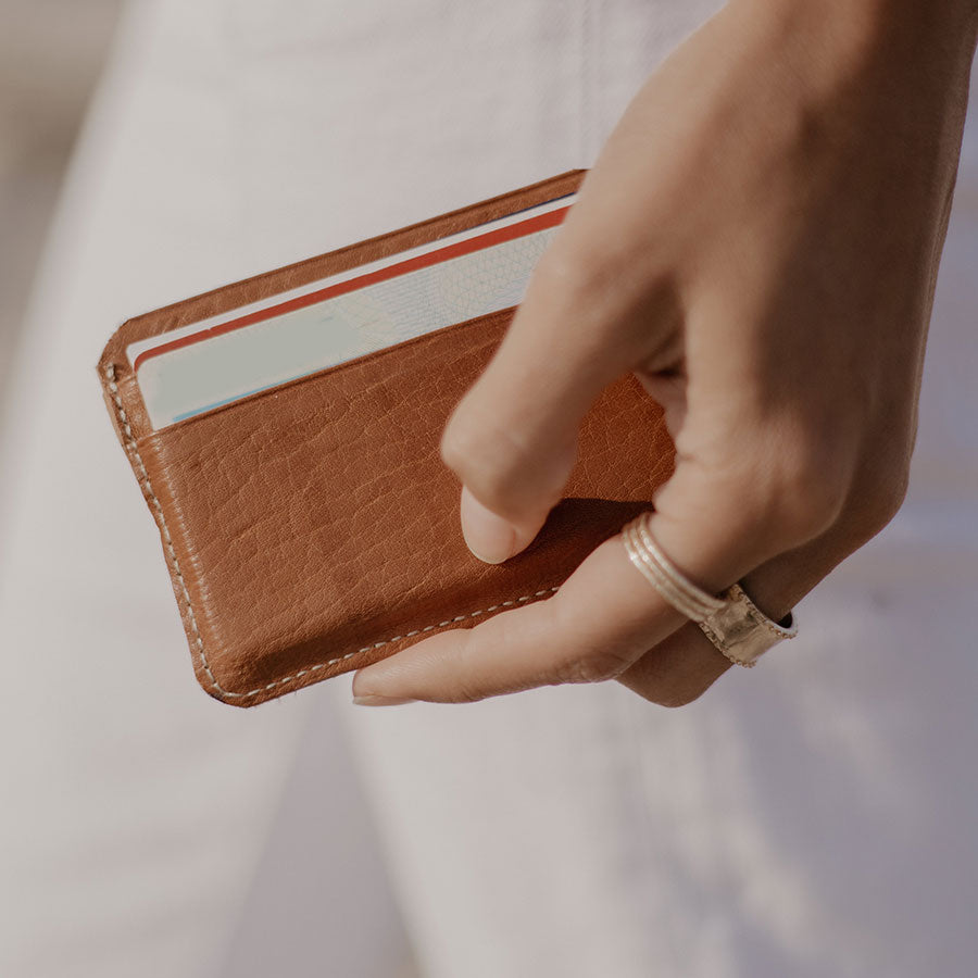 Small Leather Pocket Wallet - Sumiye Co