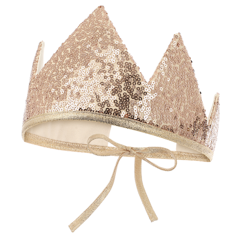 “Rose Gold Sequins” Crown by Moi Mili - Sumiye Co