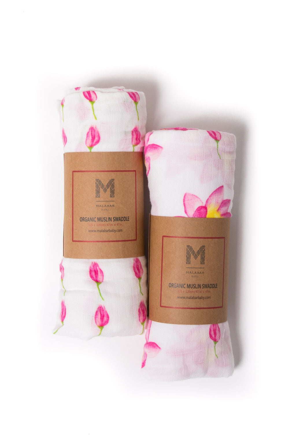 ORGANIC SWADDLE SET - ENCHANTED GARDEN (Magical Lotus + Flower Bud)-2