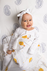 Organic Swaddle Set - Fly Me To The Moon (Starry Night & Hot Air Balloon)-2