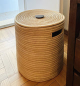 Cesta de Malawi con asa de madera