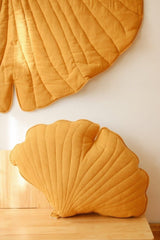 Ginkgo Leaf Pillow Linen “Mango” | Kids Room & Nursery Decor - Sumiye Co