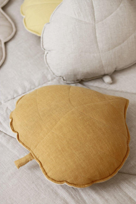 Leaf Pillow Linen “Mango” | Kids Room & Nursery Decor - Sumiye Co