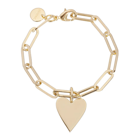 Helena Heart & Elongated Link Chain Bracelet - Sumiye Co