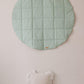 “Mint and Beige” Round Cotton Mat by Moi Mili