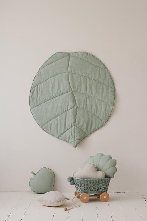 Linen “Mint” Leaf Mat by Moi Mili - Sumiye Co