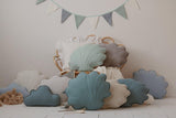 Linen “Mint” Shell Pillow